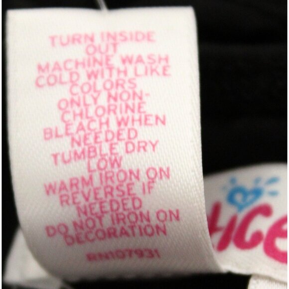 Early 00s VTG Justice Black 2pc Outfit sz 18 NWT Tank Top Layered Pants Velvet - Picture 10 of 13